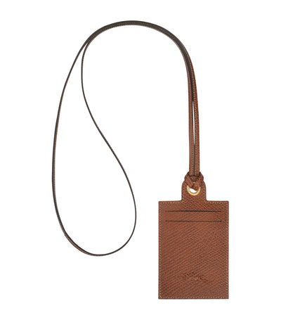Le Pliage Original Card Holder With Necklace Brown