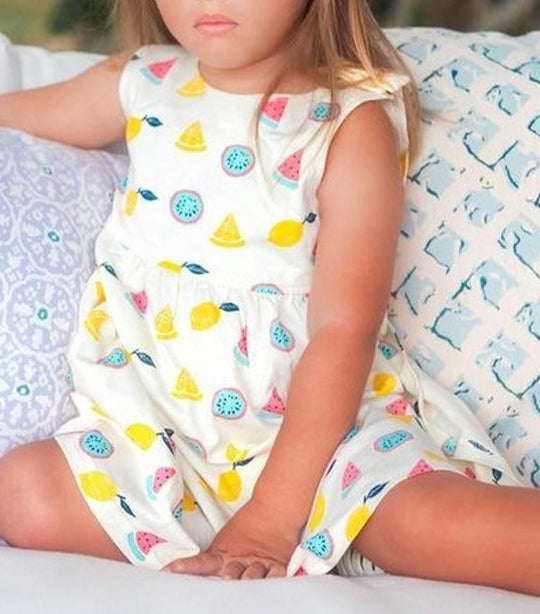 Baby Soy Fruits Bow Knot Shoulder Dress