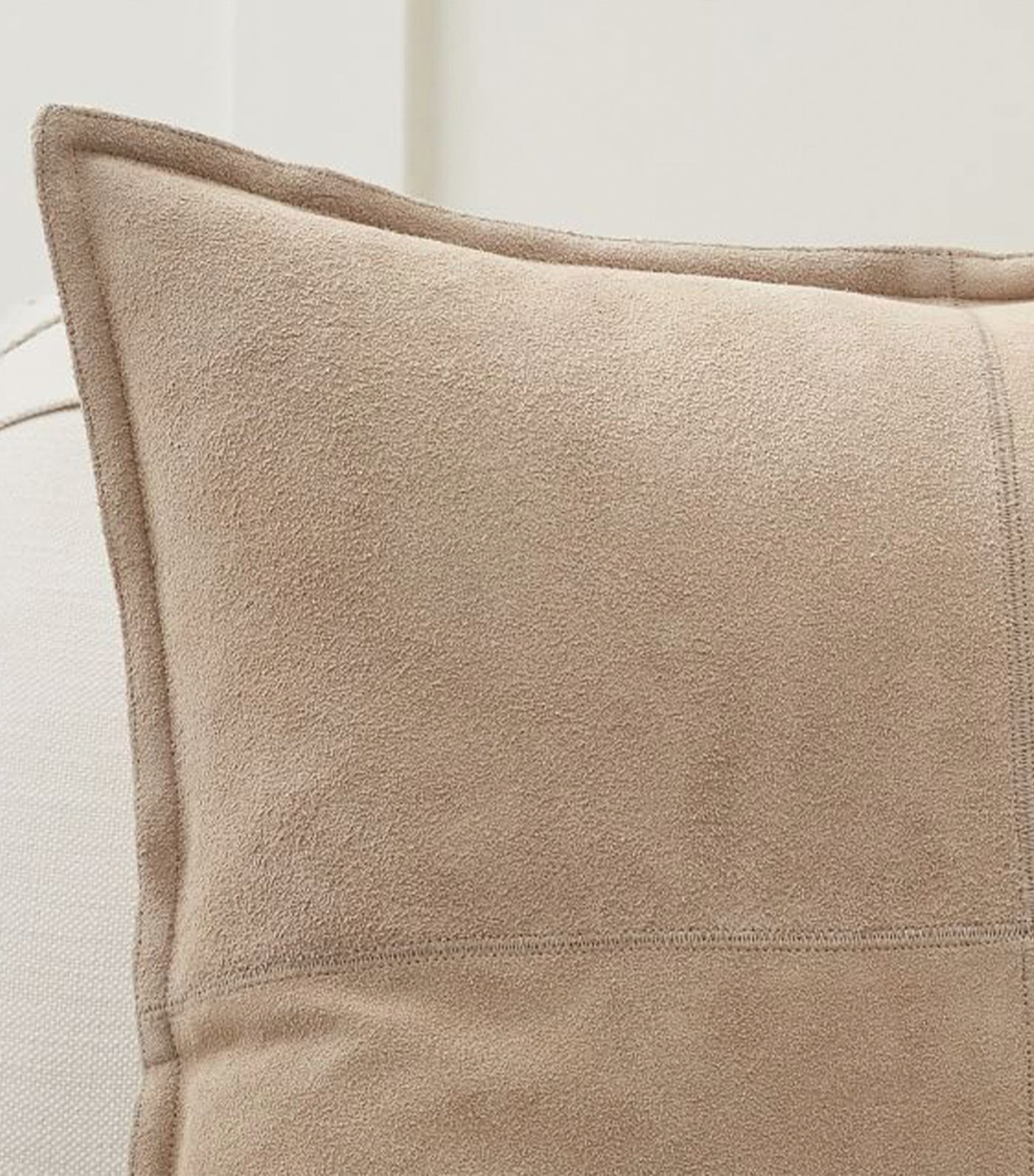 Pieced Suede Pillow Cover