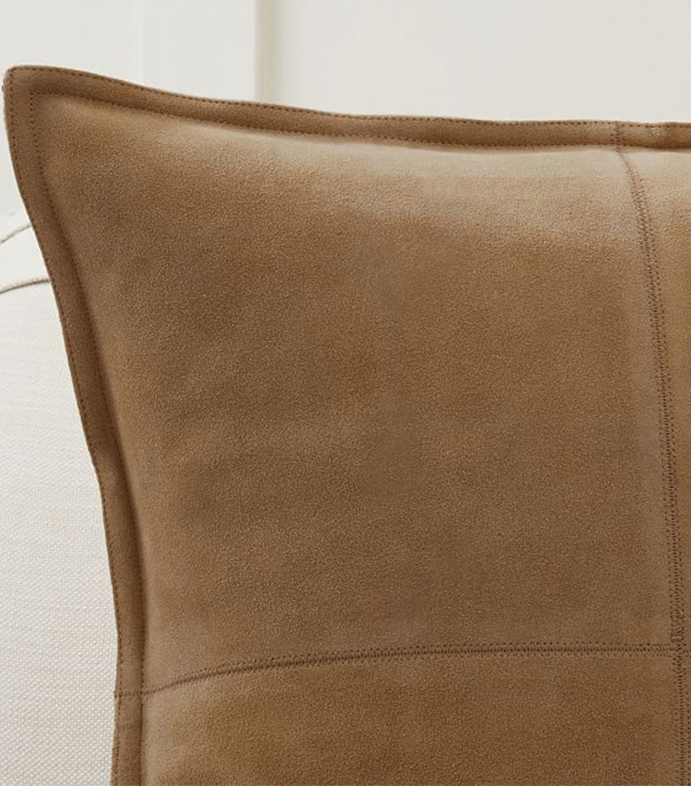 Pieced Suede Pillow Cover