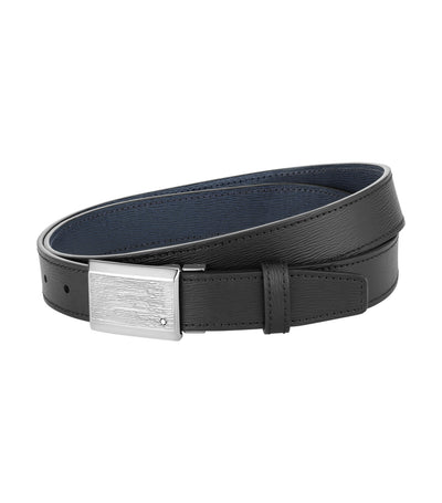 Reversible Leather Belt 30mm Black/Blue