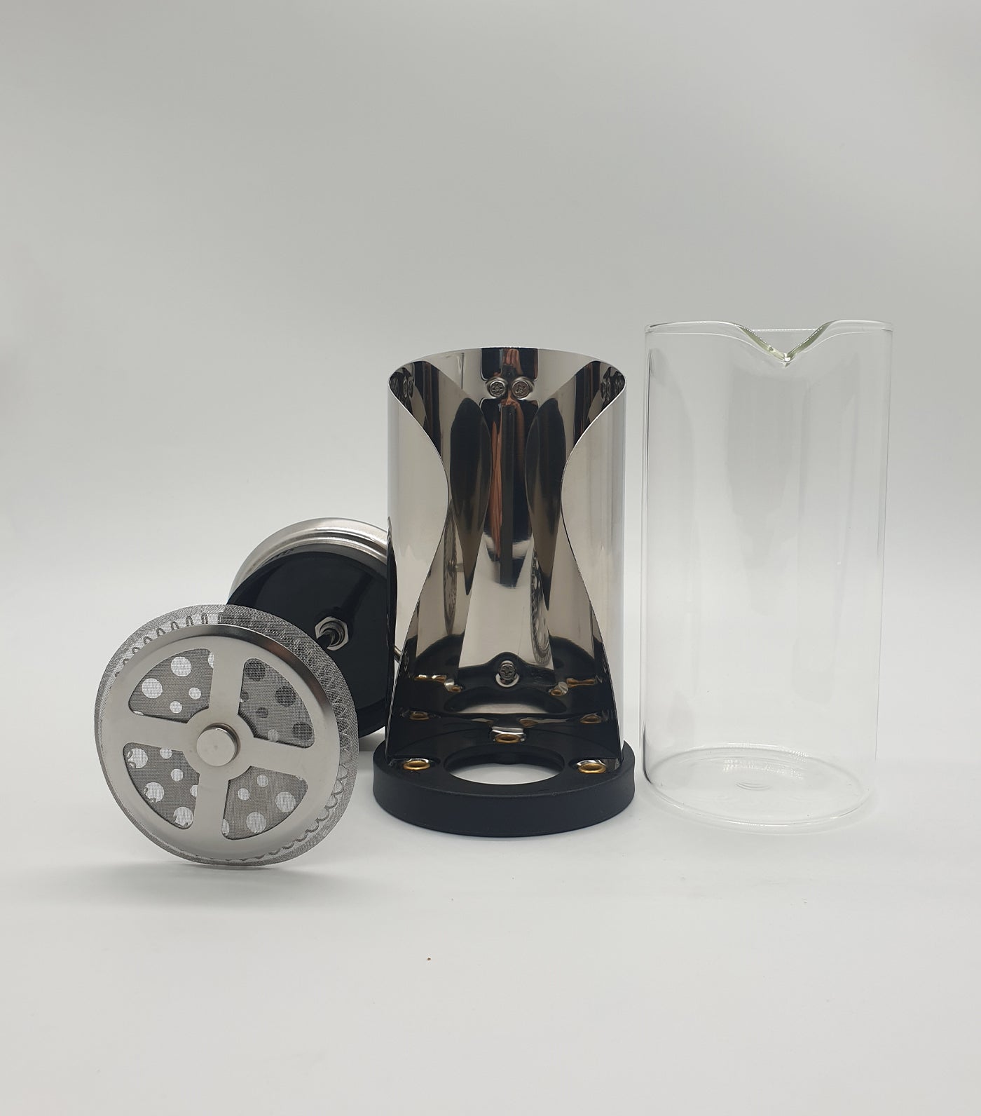 Home Essentials Silver Metal Coffee Press