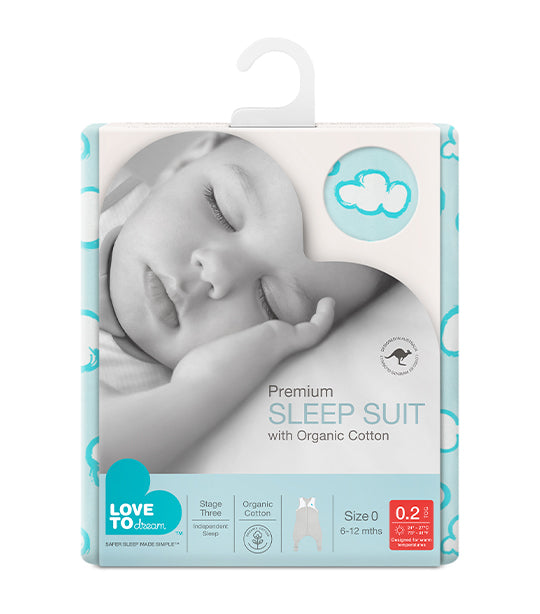 Love to Dream Organic Sleep Suit™ - Turquoise Daydream