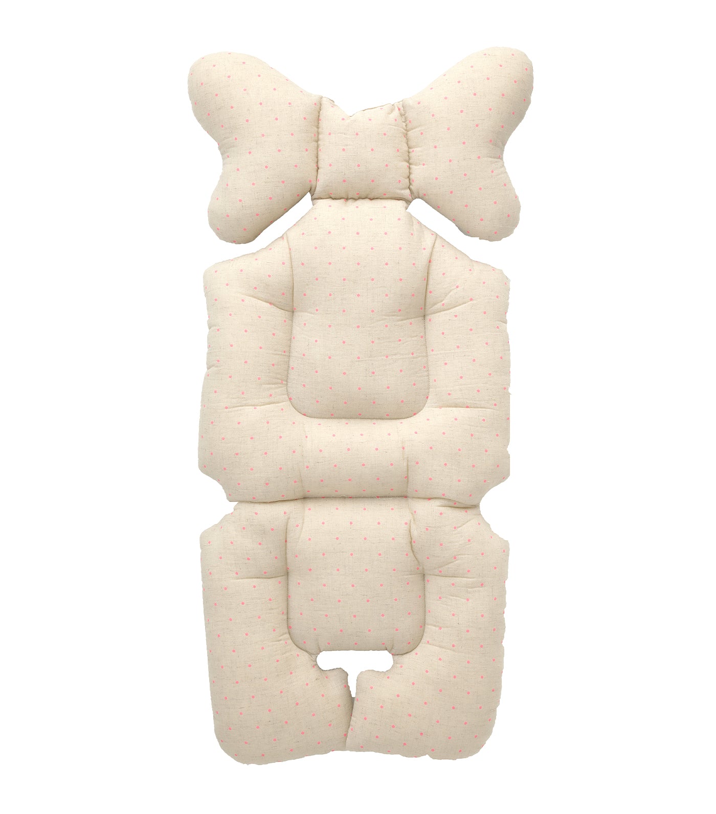 Baby Stroller Liner - Cream Neon Pink Dot