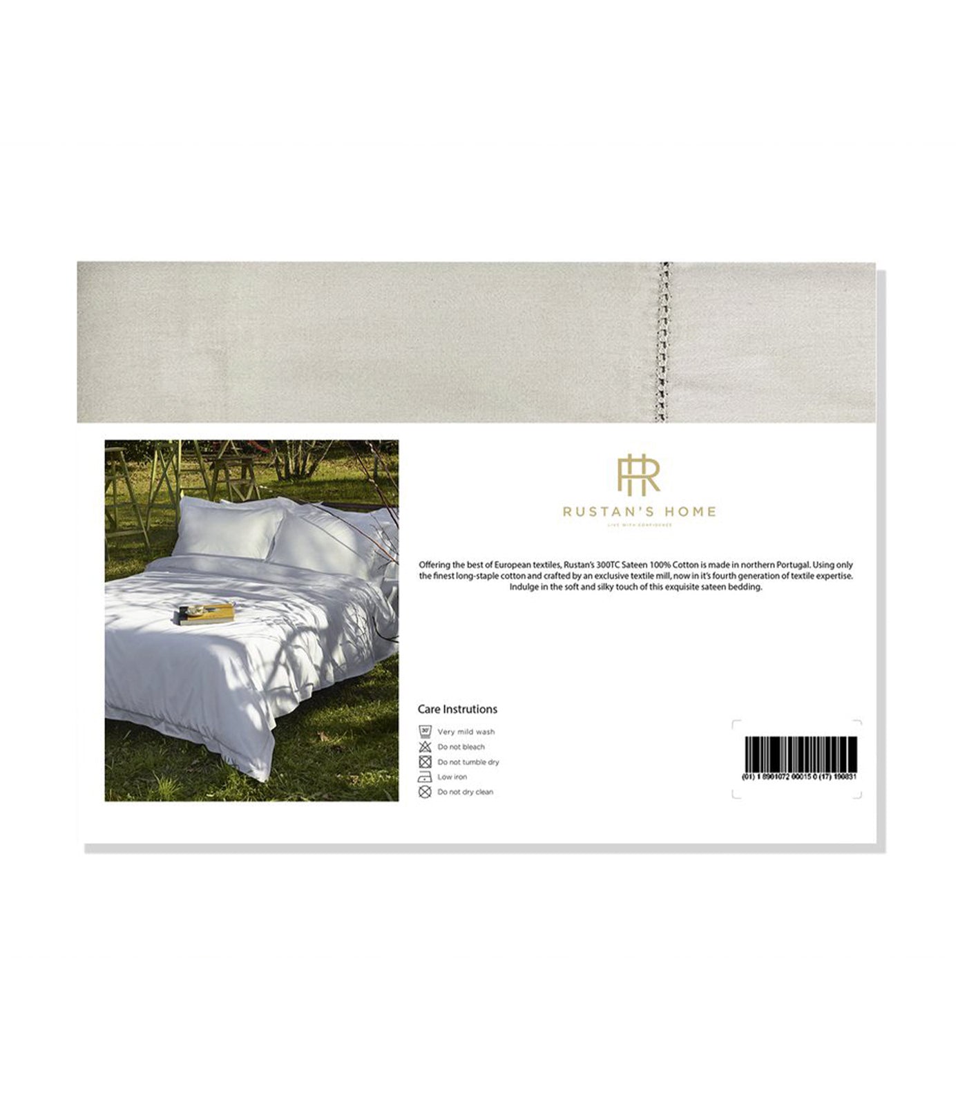 Rustan's Home 300TC Cotton Sateen Pillowcase Set - Light Gray