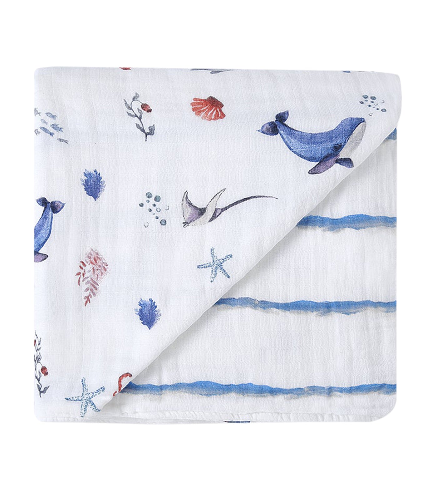 Malabar Baby Organic Muslin Snug Blanket (Reversible)