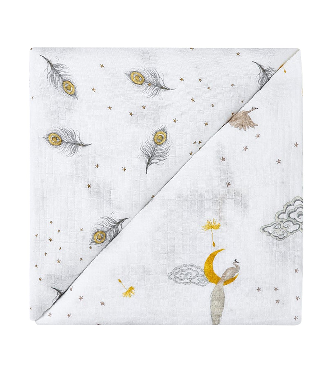 Malabar Baby Organic Muslin Snug Blanket (Reversible)