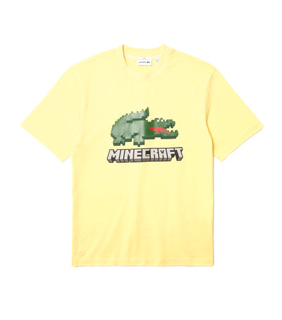 Unisex Lacoste x Minecraft Print Organic Cotton T-Shirt Napolitan Yellow