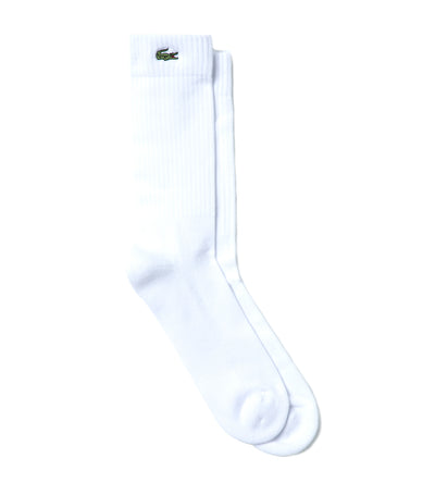Men's Lacoste SPORT High-Cut Stretch Cotton Socks White