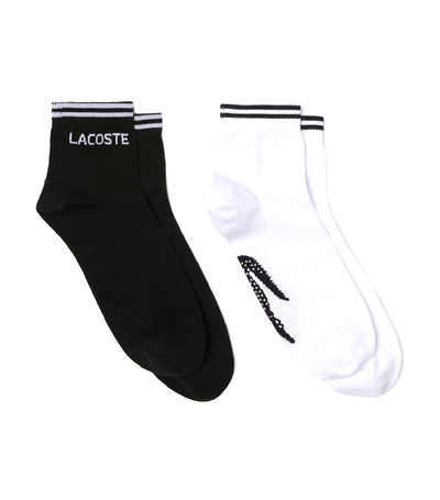 Men's SPORT Low Cotton Sock 2-Pack Black/White
