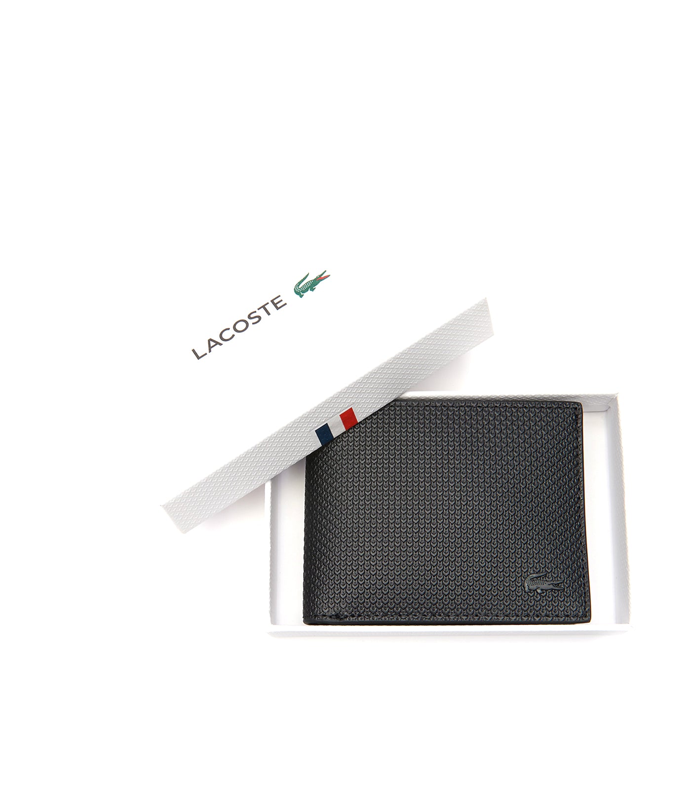 Men's Chantaco Piqué Leather 3 Card Wallet Noir