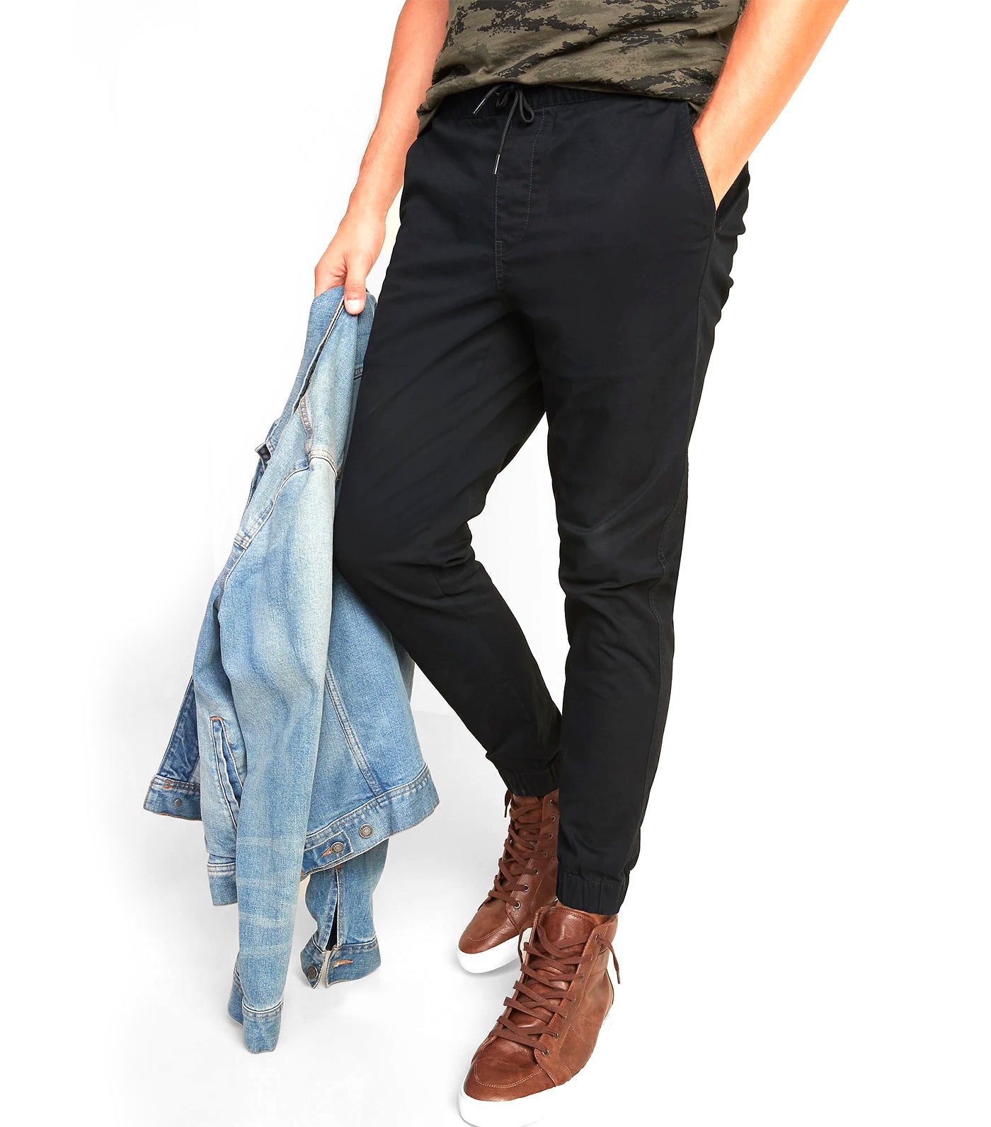 Built-In Flex Modern Jogger Pants for Men Black Jack