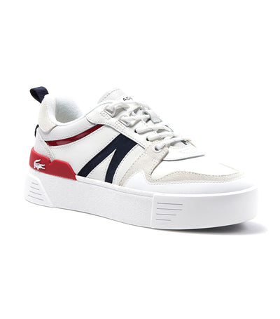 Women's L002 Leather Sneakers White/Burgundy