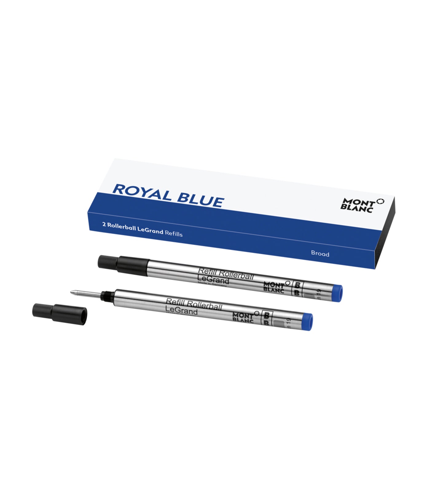 2 Rollerball LeGrand Refills Broad, Royal Blue