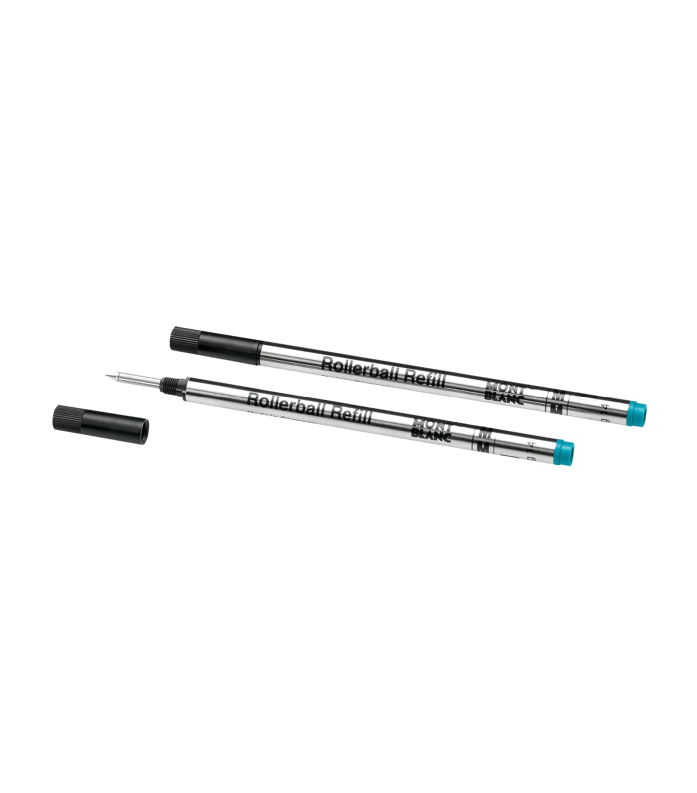 2 Rollerball Refills Medium, Barbados Blue