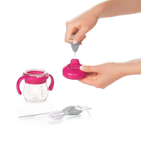 Straw & Sippy Cup Top Cleaning Set - Gray