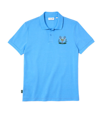 Men's Regular Fit Tennis Embroidery Cotton Piqué Polo Ethereal