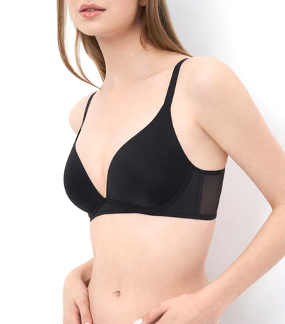 Inside-Out Non-Wired Push-Up Bra Black