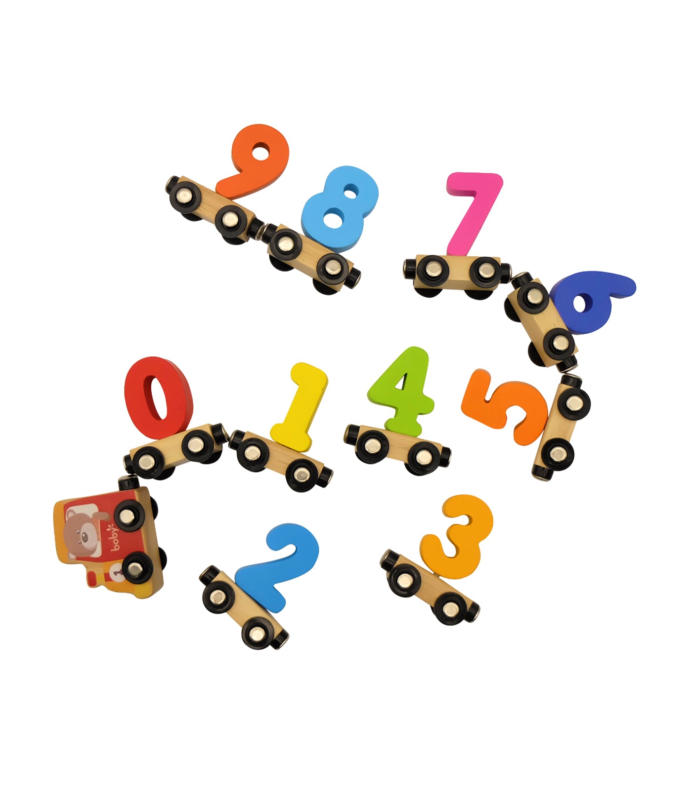 Wooden Educational Numbers Train