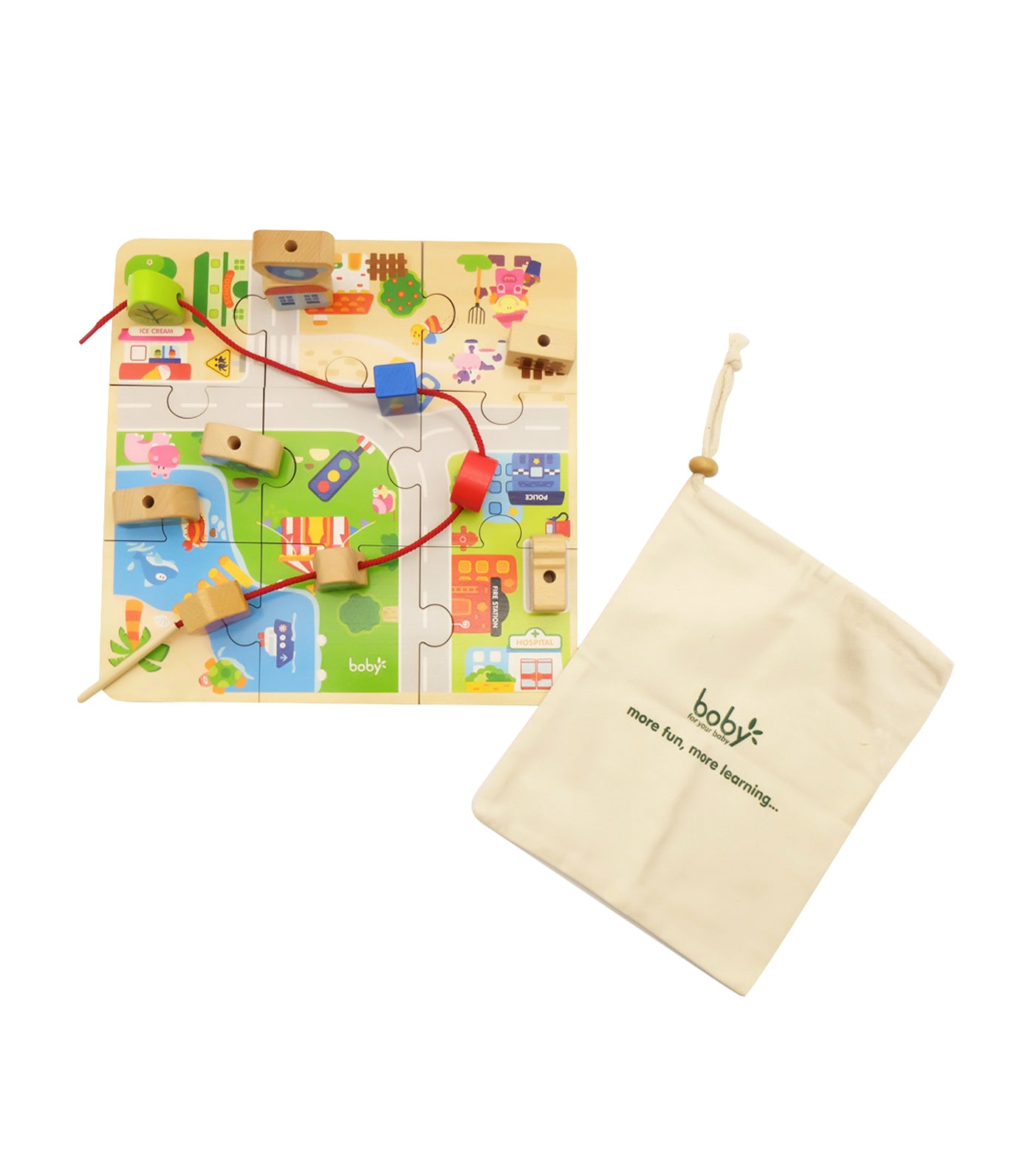 Wooden Threading Game