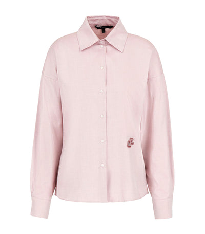Women's Cotton Dobby Shirt Rose White
