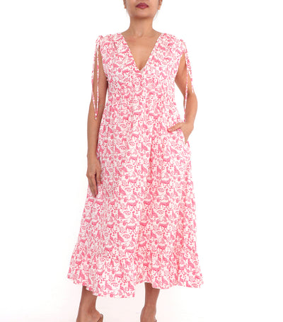 Trudy Housedress Pink Print