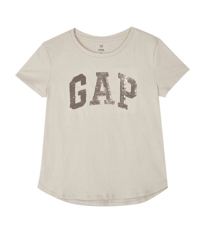 Kids Gap Flippy Sequins Logo Tee - Moonstone