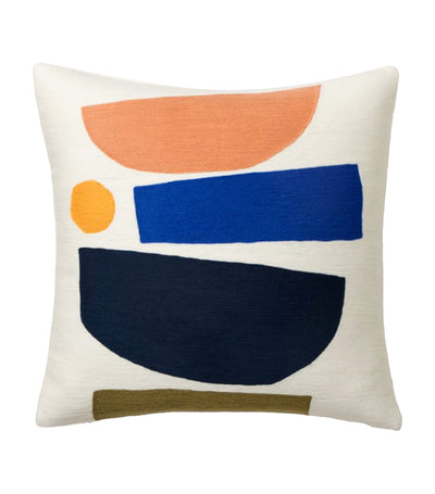 west elm Crewel Staggered Shapes Pillow Cover