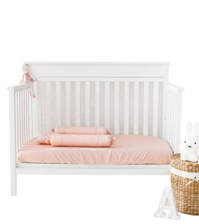 Organic Bamboo Lyocell Playpen Fitted Sheet - Pink
