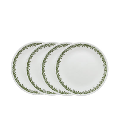 4-Piece Dinner Plate Set - Spring Blosson Green