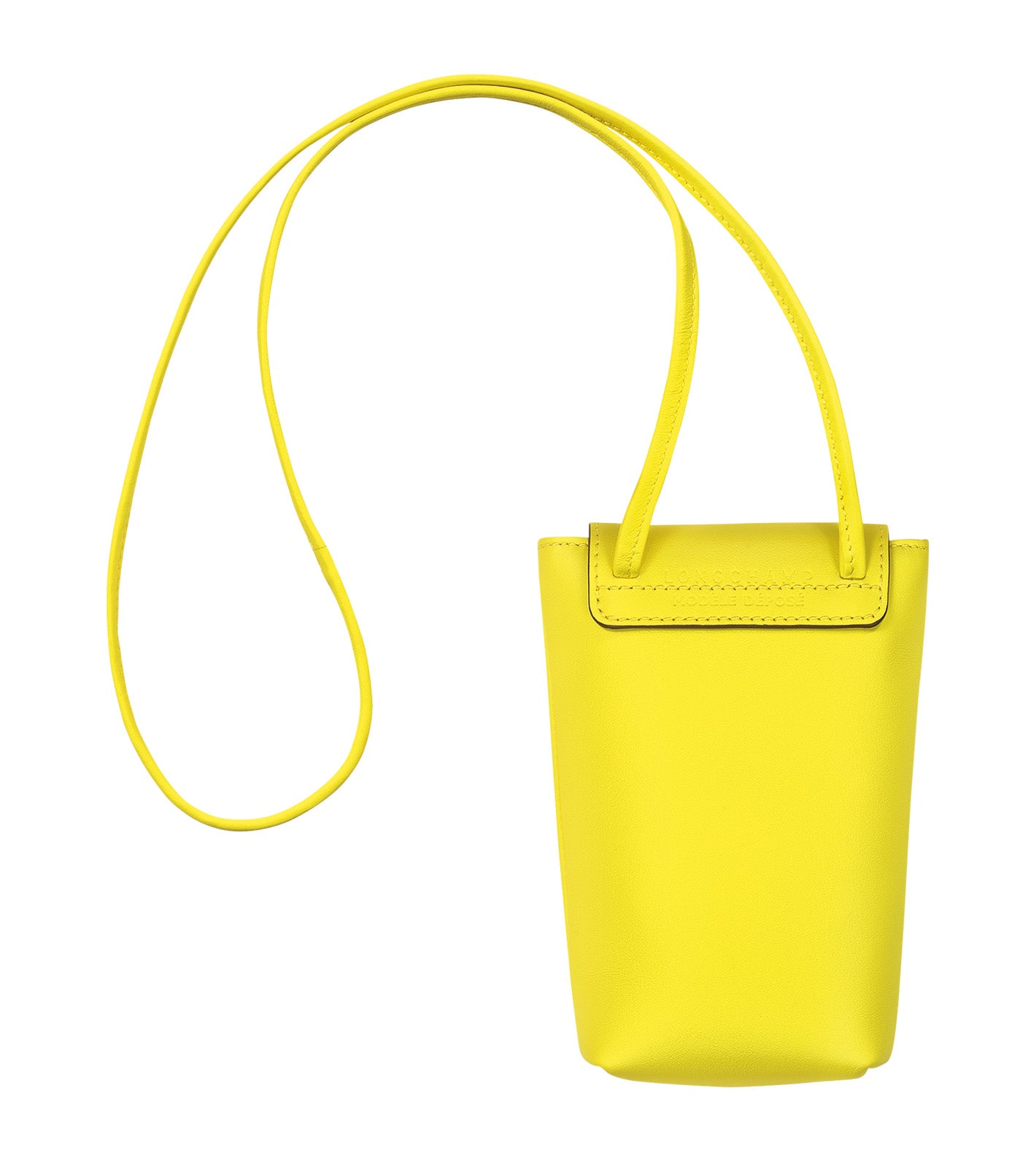 Le Pliage Xtra Phone Case with Leather Lace Lemon