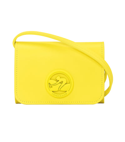 Box-Trot Colors Coin Purse with Leather Lace Lemon