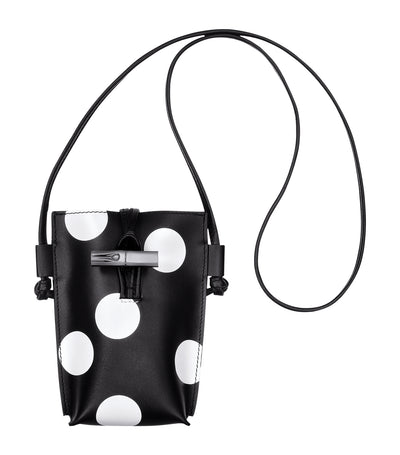 Roseau Polka Dots Phone Case with Lace Black