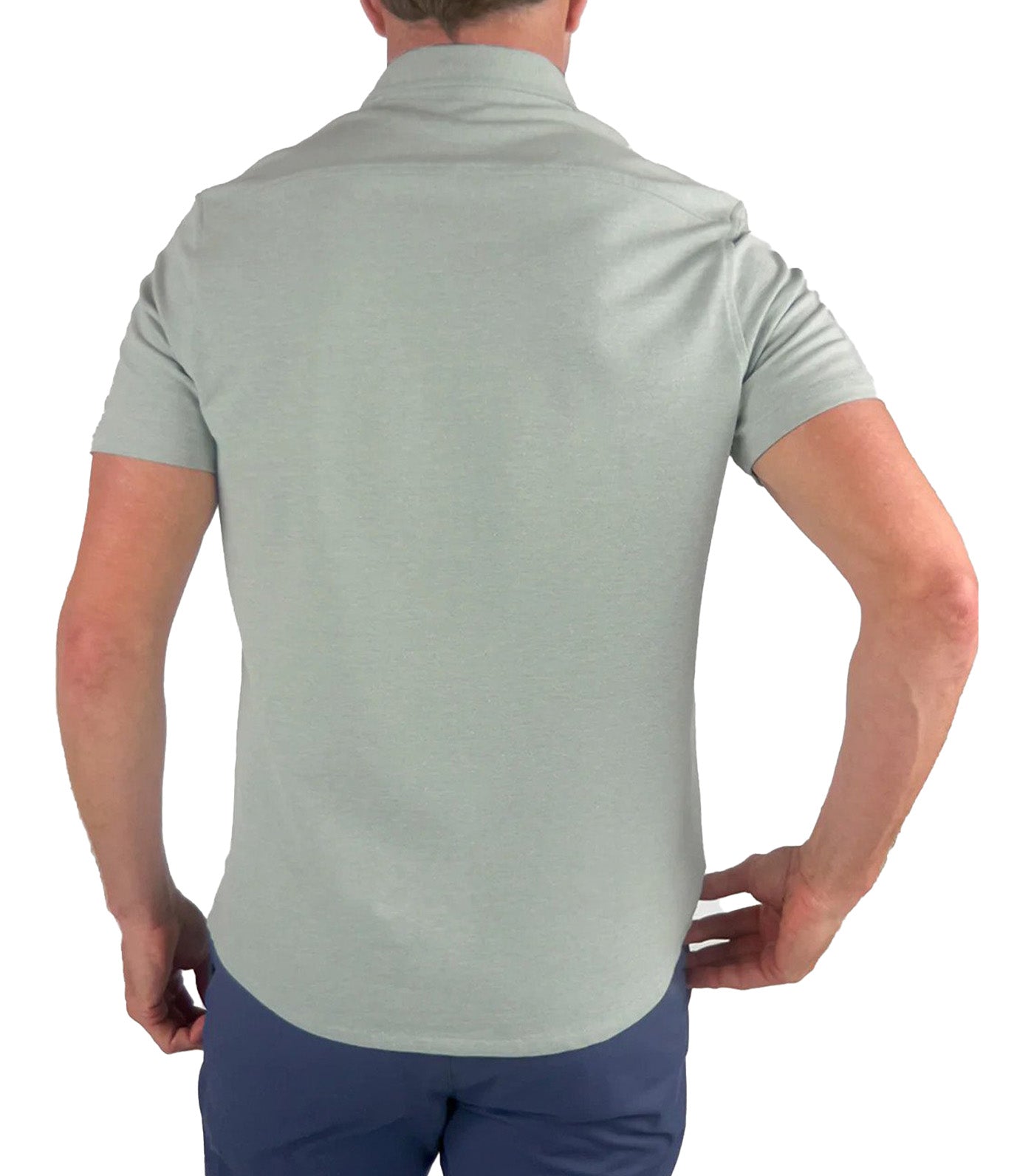 Airotec® Performance Stretch Birdseye Pique Slim-Fit Short Sleeve Shirt Chinois Green
