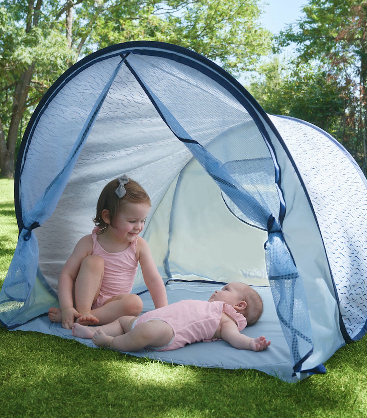 High Protection Anti-UV SPF 50+ Tent for Baby - Blue Waves