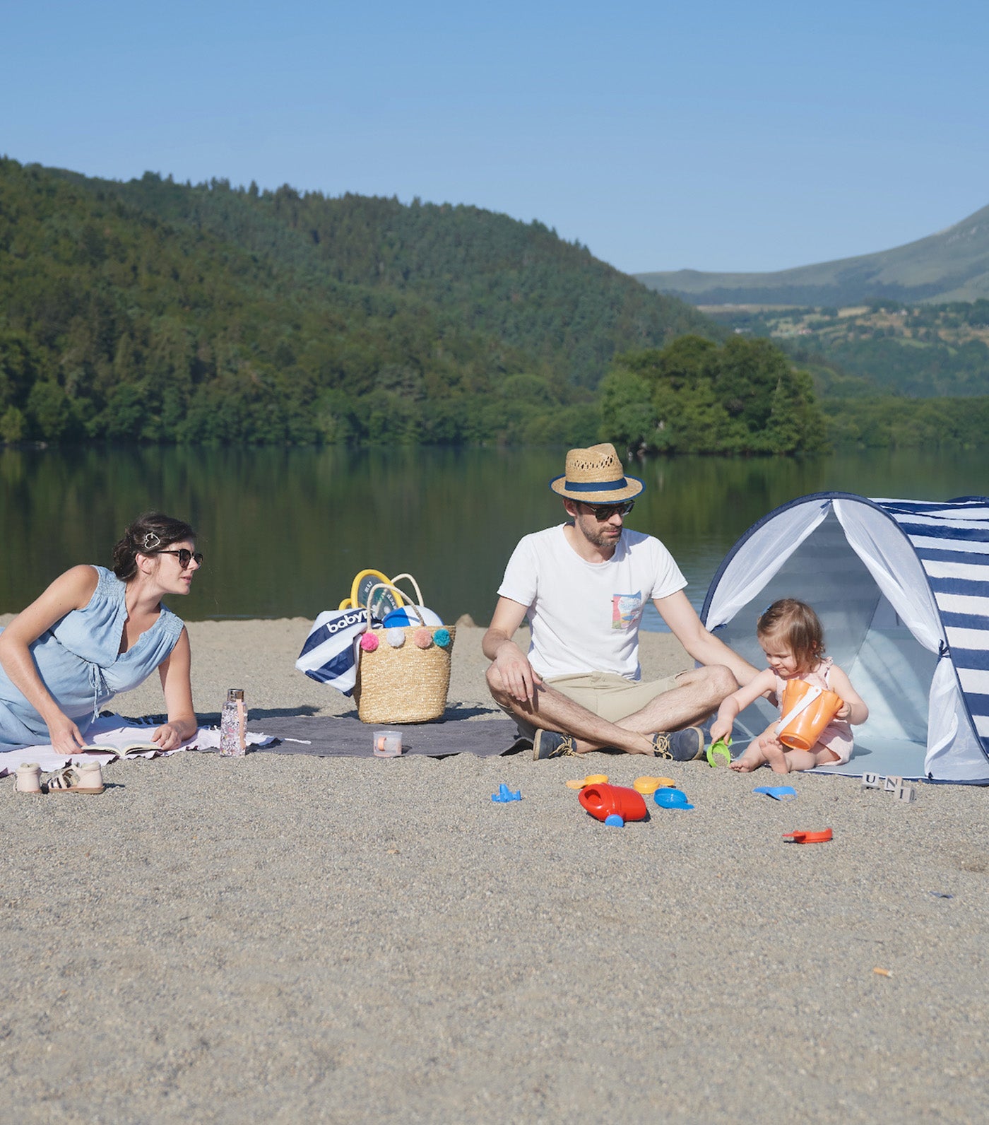 High Protection Anti-UV SPF 50+ Tent for Baby - Marinière