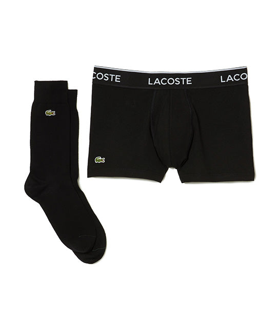 Men's Holiday Trunk And Sock Gift Set Black
