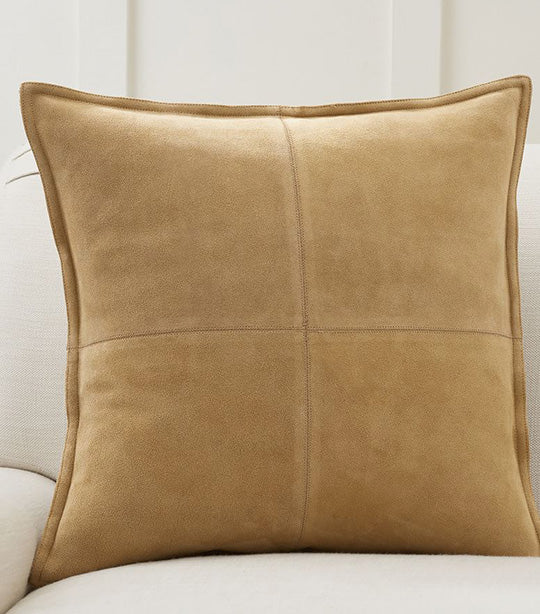 Pottery Barn Pieced Suede Pillow Cover