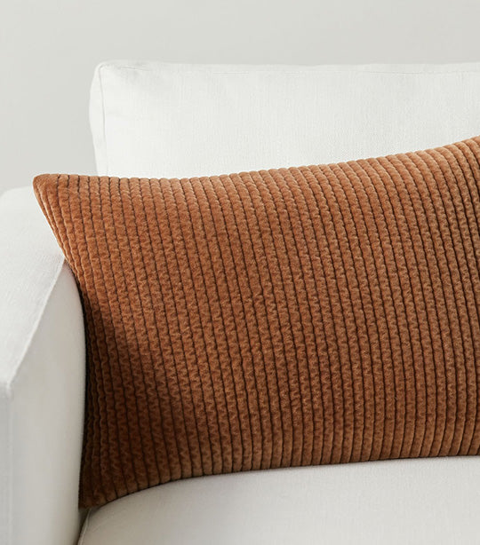 Pottery Barn Quilted Velvet Lumbar Pillow Cover