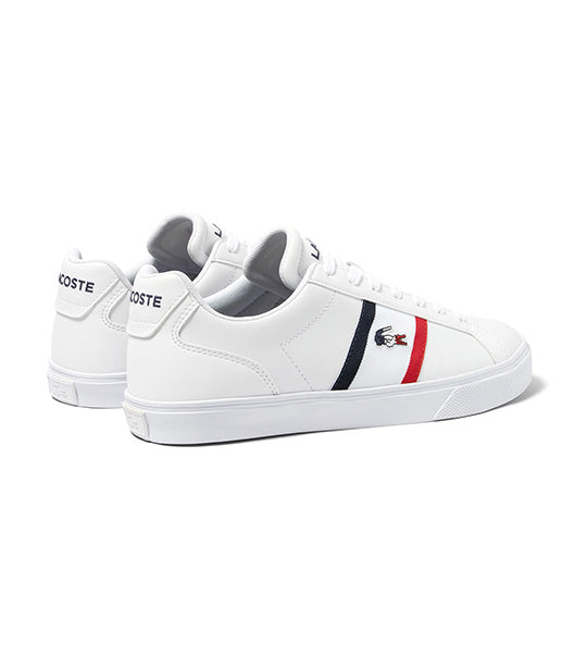 Men's Lerond Pro Leather Tricolor Sneakers White/Navy/Red