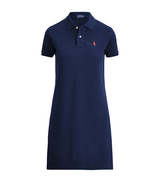 Women’s Cotton Mesh Polo Dress Blue