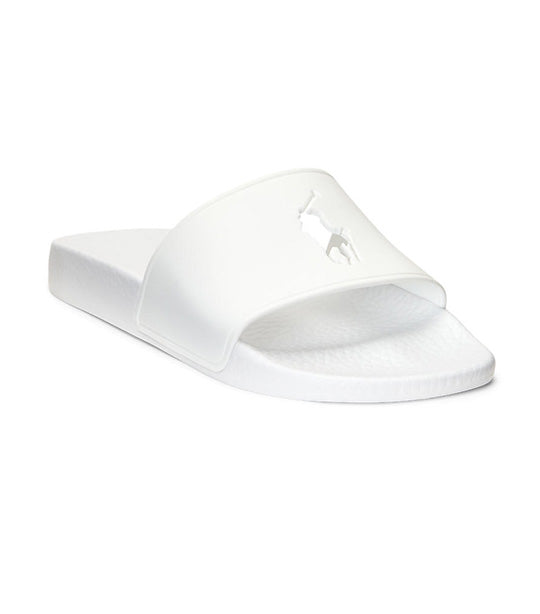 Women’s Big Pony Slide Sandals White