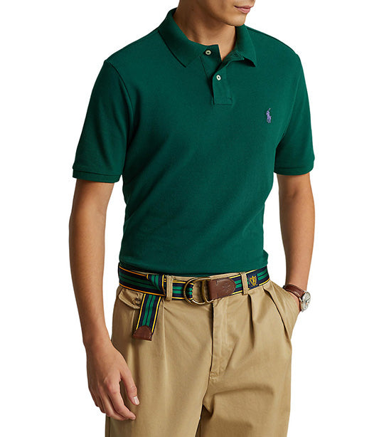Men’s Custom Slim Fit Mesh Polo Shirt Green