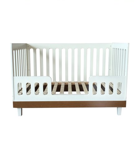 cuddlebug madison 3-in-1 convertible crib white/coffee