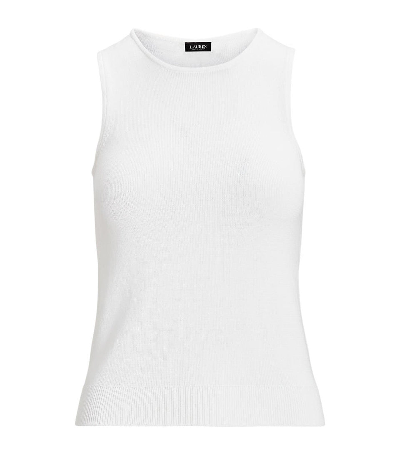 Women's Cotton-Blend Sleeveless Sweater White