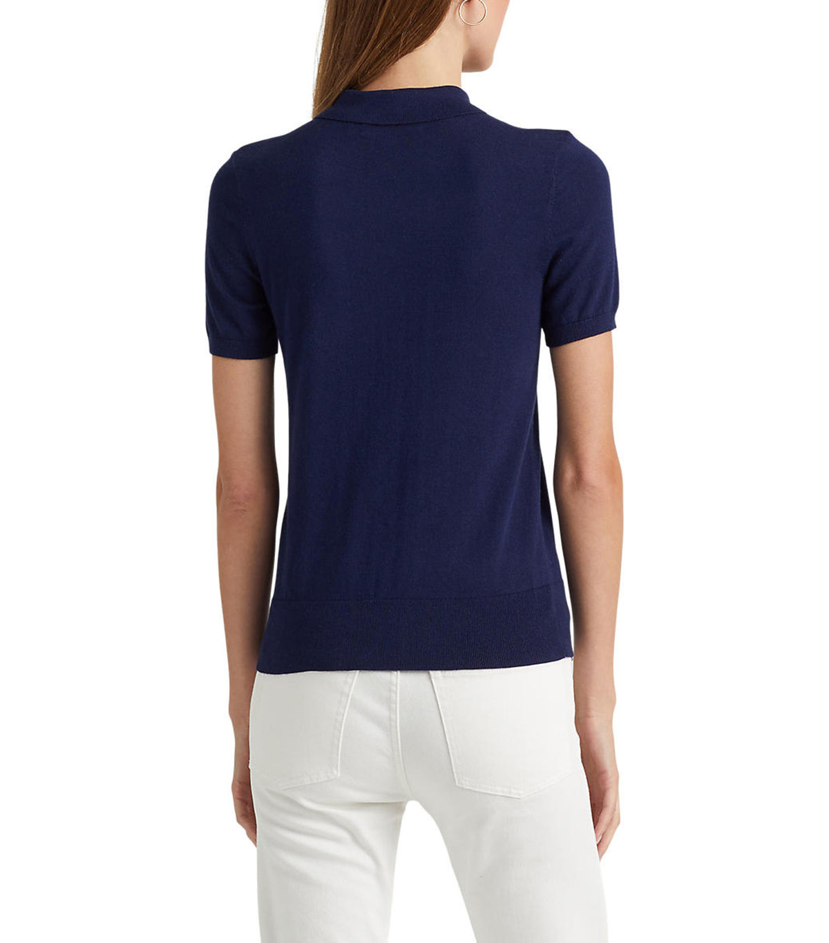 Women's Jersey Polo Shirt Navy