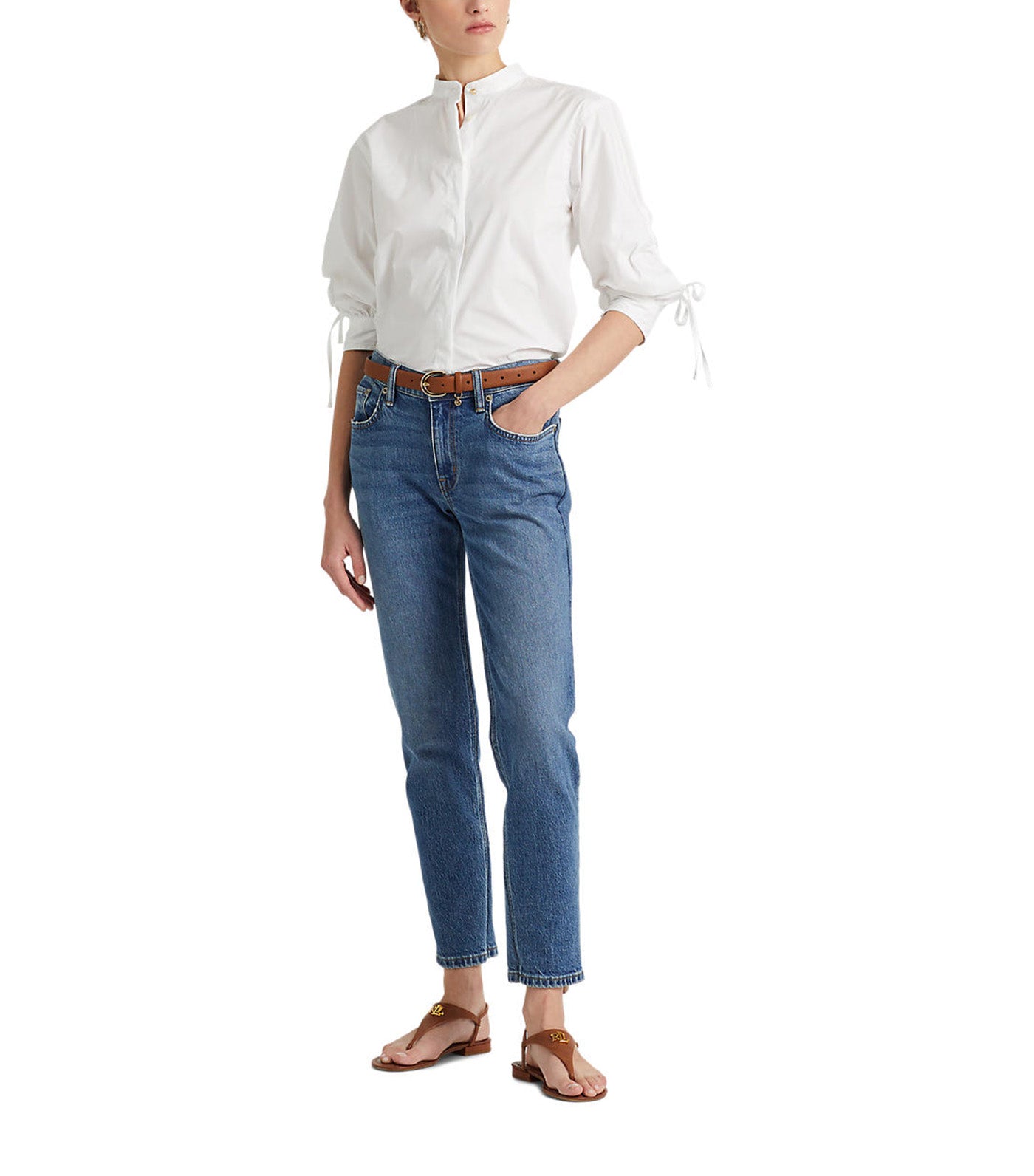 Women's Cotton-Blend Shirt White