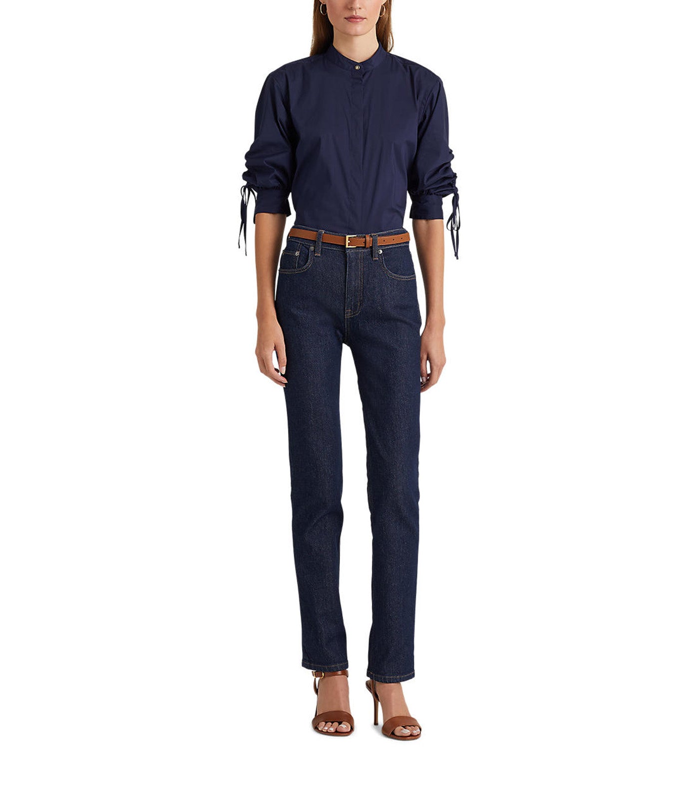 Women's Cotton-Blend Shirt Navy