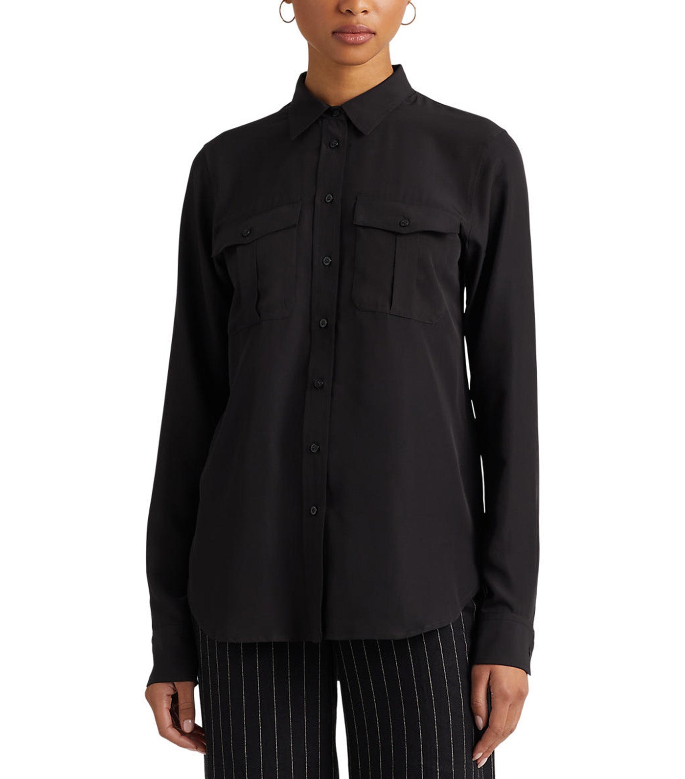 Women's Crepe Shirt Black