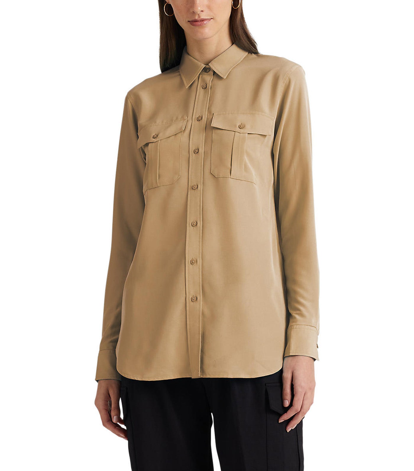 Women's Crepe Shirt Light Beige